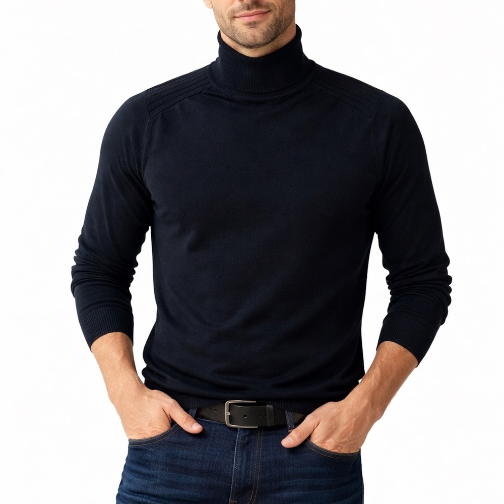 Mexx Men's Turtleneck Sweater - Black